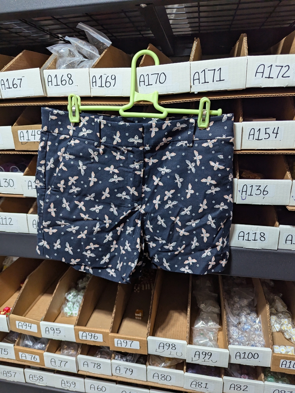 LOFT Black Floral-Print Dress Shorts 0
